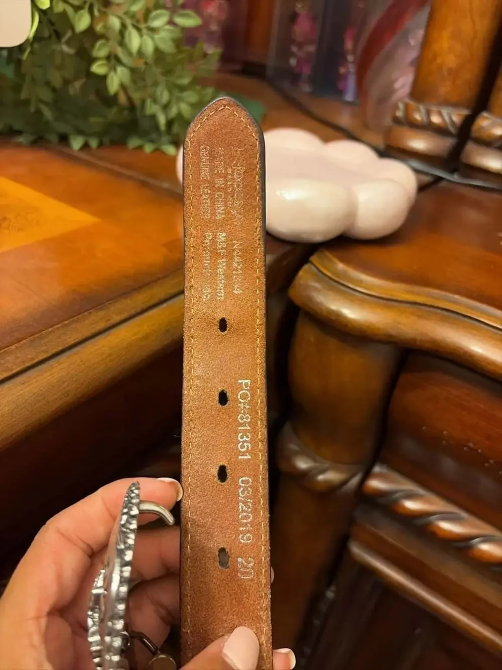 Nocona Children's Brown Bucking Bull Buckle Belt Sz 20